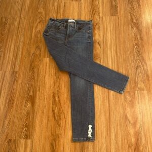 NWOT Loft Skinny Crop Bottom Lace Up Jeans | Size 2/26